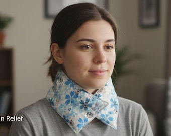 Neck Heating Pad for Pain Relief, Microwavable Neck Wrap for Stress, Weighted Shoulder Heat Pack, Self Care Spa Gift for Her