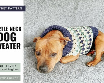 Crochet Turtle Neck Dog Sweater Pattern - Medium Breed