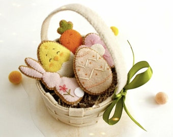 Felt Easter Basket with Cookies