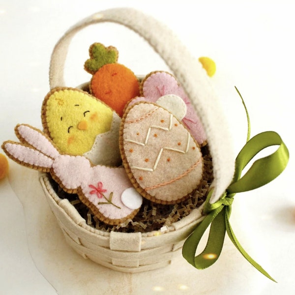 Felt Easter Basket with Cookies