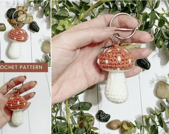 Mushroom Keychain Crochet Pattern