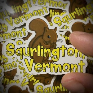 Squrlington Vermont Stickers