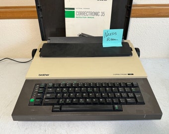Brother Correctronic 35 Typewriter Word Processor Vintage Typing Electric Cover