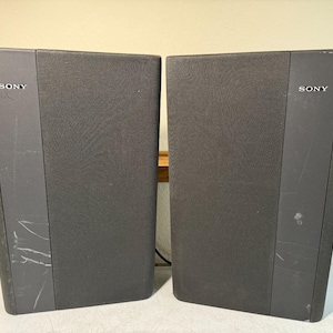 Sony Bookshelf Speakers HiFi Stereo Front Left Right Wall Mount Shallow Depth image 1