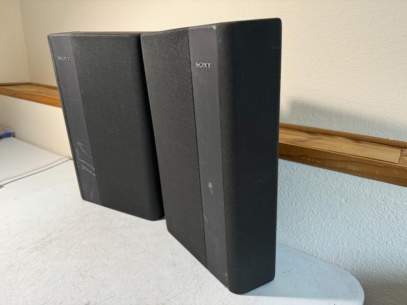 Sony Bookshelf Speakers HiFi Stereo Front Left Right Wall Mount Shallow Depth image 3