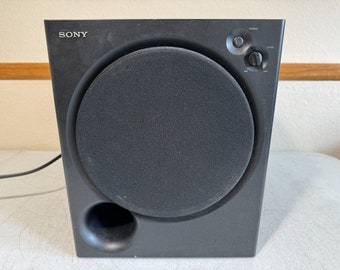 Sony SA-WM200 Subwoofer Powered Sub Bass Loud Home Theater Vintage Black Audio