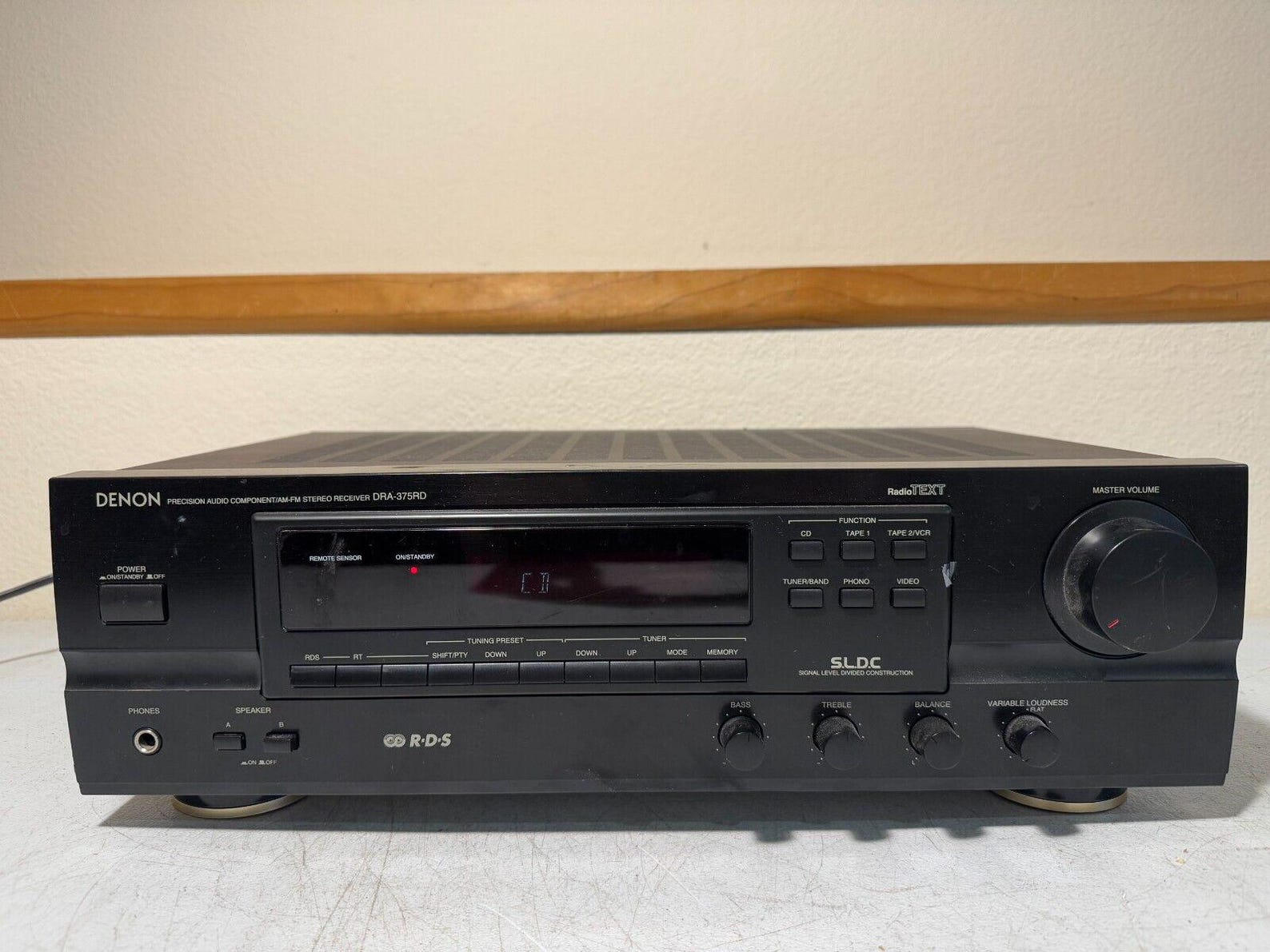 Denon DRA-375RD Receiver Hifi Stereo Vintage 2 Channel Home Audio Phono ...