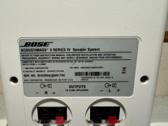 Bose Acoustimass 3 Series IV Speaker System Audiophile Home