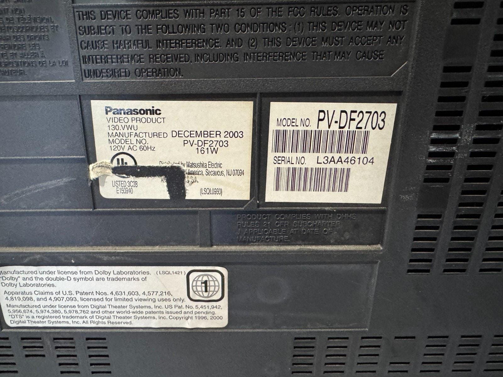 Panasonic Tau PV-DF2703 27