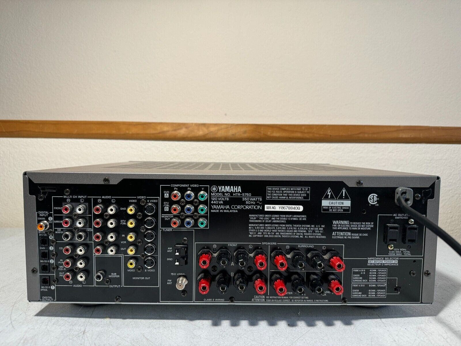 Yamaha HTR5750 Receiver Hifi Stereo 6.1 Channel Home Audio Surround