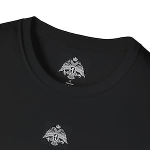 Doppelkopf Adler - T-Shirt, T-Shirt, christliche Kleidung, Unisex Softstyle, Geschenk für Gläubige, Kreuz.