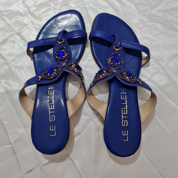 Women's Deep Blue Slippers |UK Size 5