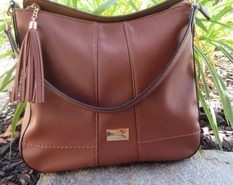 Bolso bandolera de diseñador para mujer con dos correas extraíbles de piel de poliuretano vegana, regalo para ella, bolso de hombro marrón, regalo para mamá.