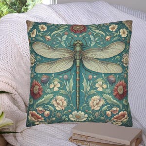 Libelle Kissenbezug Vintage Wohnkultur Dekokissen Bezug Wohnzimmer Dekokissen Dekokissen Akzent Geschenk für Naturliebhaber 14x14 16x16 18x18 20x20