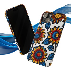 iPhone Slim Case Sunflower Colorful Floral Phone Cover Protective Floral Phone Case Thin Flower iPhone Case Sunflower Gift for Her iPhone 16