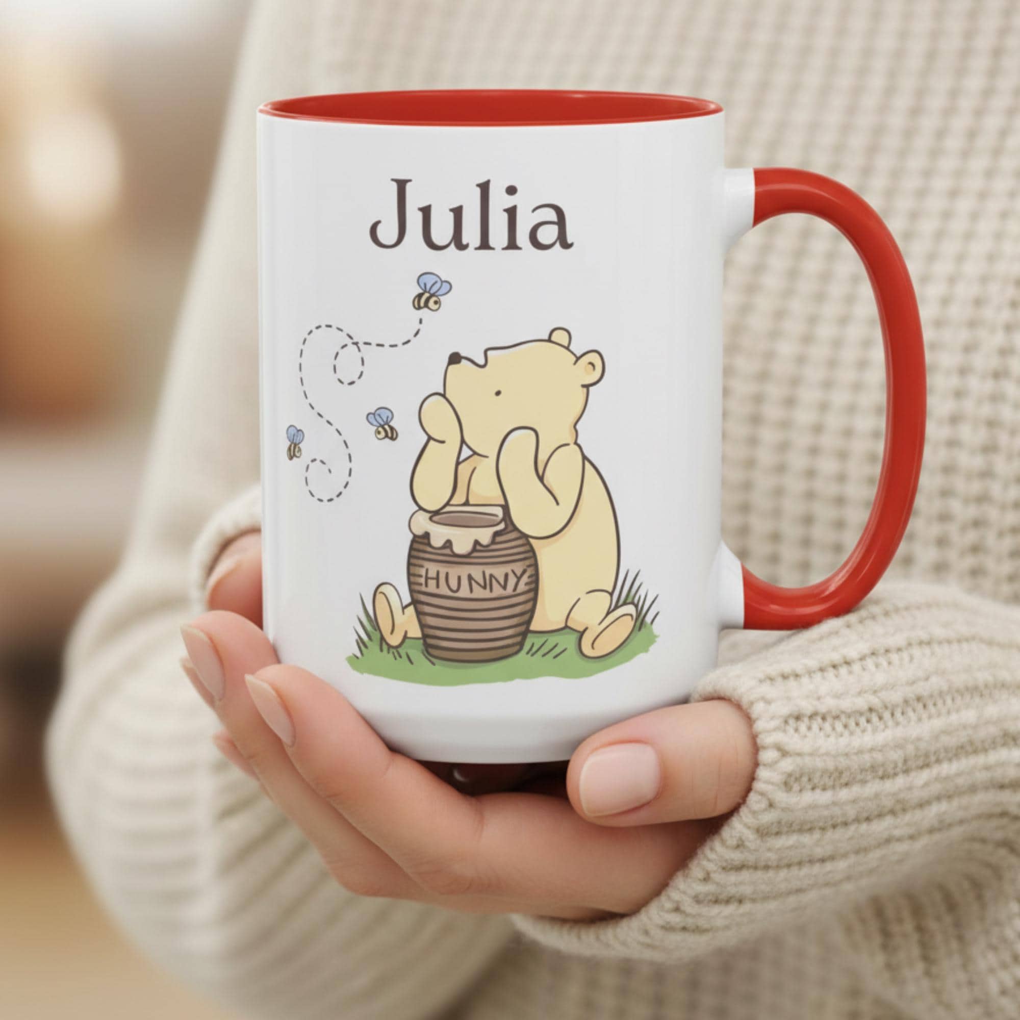 Classic Winnie the Pooh Mug With Honey Pot Vintage Pooh Coffee Tea