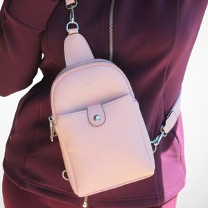 Harper Damen Crossbody Sling Bag für Reisen Trendige Vegan Rucksack Geldbörse für Frauen Zwei Reißverschlusstaschen Sichere Handtasche für Reisegeschenk Sie