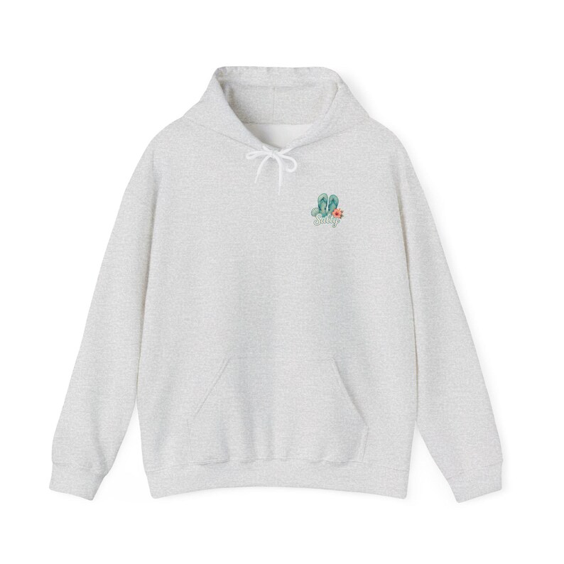 Salty As A Beach Hoodie Beach Sunset Palm Tree Seashells Seaside Apparel Vacation Sweatshirt Womens Graphic Hoodie Gift for Her Beach Lover image 5