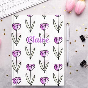 Personalized Floral Journal Gift for Book Lovers Cute Diary Study Notebook Birthday Gift for Her Journal for Women Daughter 6 Choices