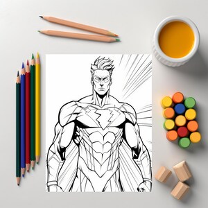 25 Superhero Coloring Book Pages, Colouring Pages for Children and ...
