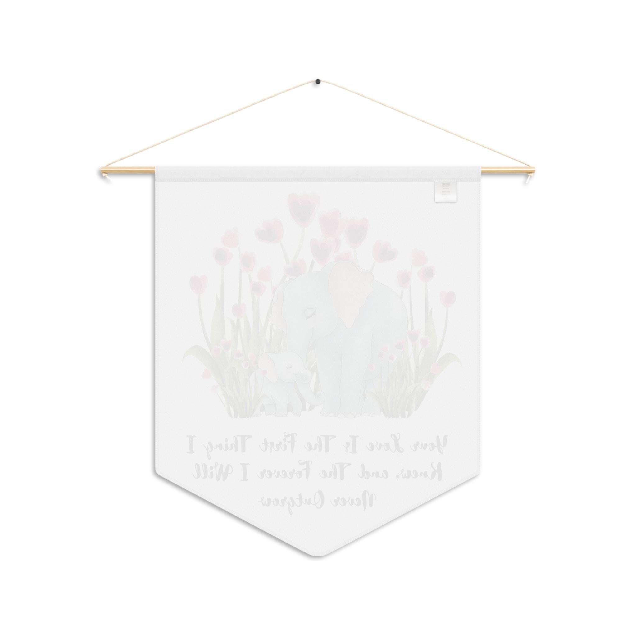 Pennant Banner, Nursery Decor, Warm Childhood Quote, Elephant Theme ...