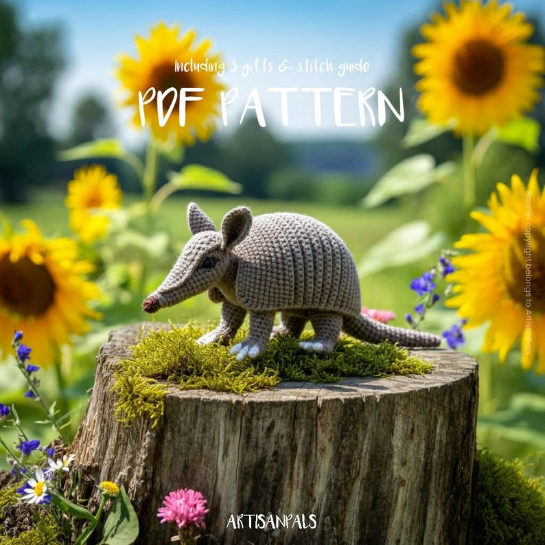 Armadillo Crochet Pattern, Animal Amigurumi Pattern, Animal Easy ...