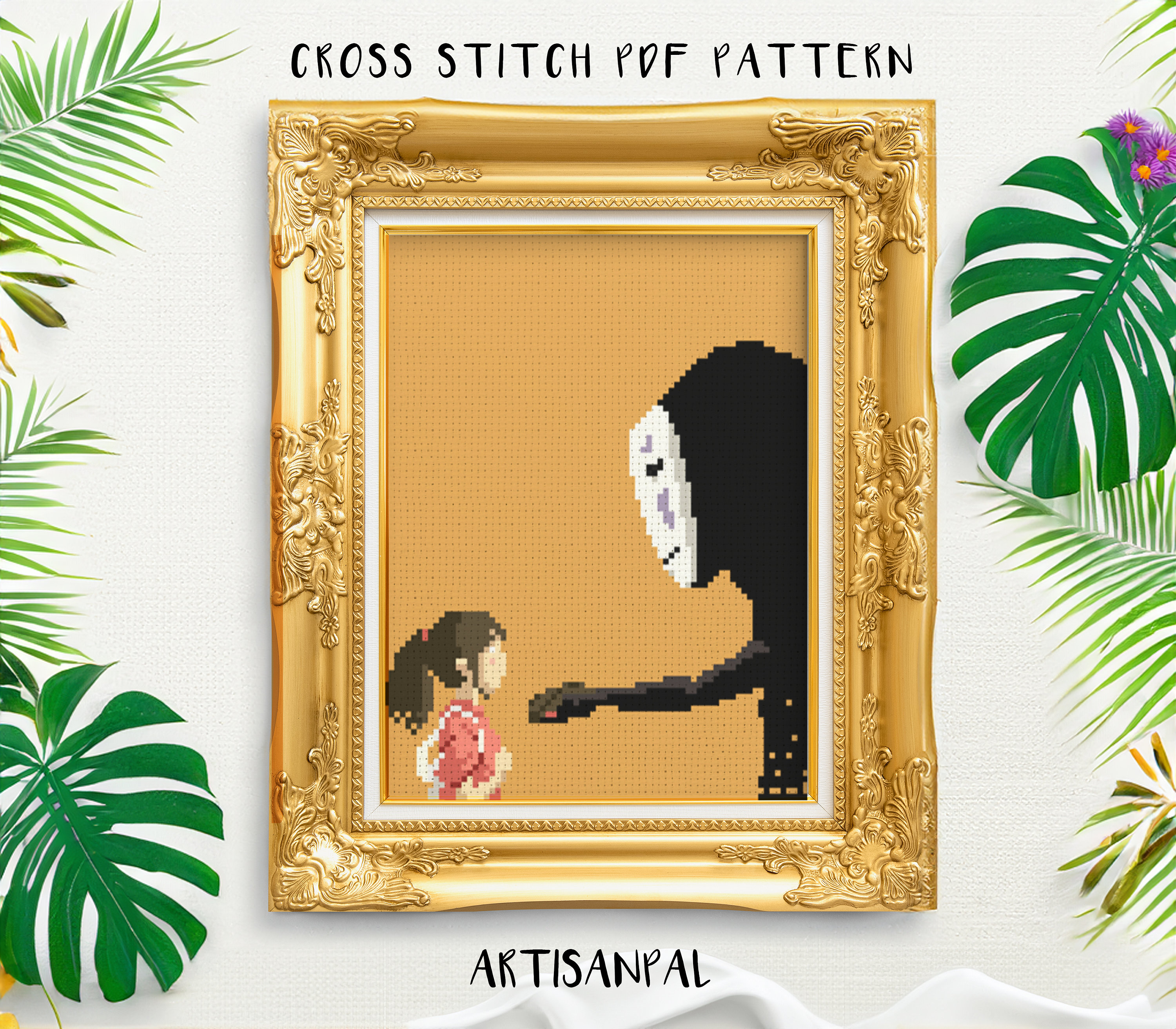 Anime Hollow Cross Stitch Pattern, Embroidery Pattern, Anime Easy Stitch Tutorial, Artisan Craft, Gift for Birthdays, Included Stitch Guide
