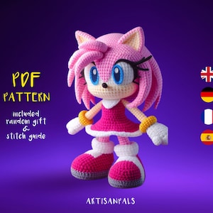 かぎ針編みパターン エイミー・ミヤザキ アミグルミパターン、キツネの簡単なポケモンかぎ針編みチュートリアル、職人の手編み、誕生日プレゼント、ステッチガイド付き
