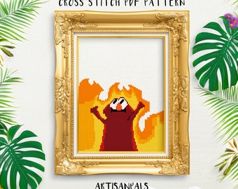 Anime Cross Stitch Pattern, Easy Embroidery Pattern, Anime Easy Stitch Tutorial, Artisan Craft, Gift for Birthdays, Included Stitch Guide