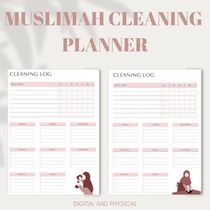 Muslimah Putzplaner | Islamischer Reinigungsplaner | Zuhause Organisation | Putzcheckliste Putzplan | Druckbare/Digitaler Download