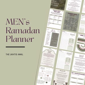 Men's Ramadan Planner | islamic Ramadan tracker for Men | slamic Journal for Men | Reflective journal | Muslim Ibadah Tracker | Men's book