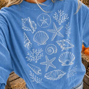 Seashell PNG, Beach Shirt Design, Summer Graphic png, Ocean Lover Gift, Sea Shell Sublimation PNG, Vacation Shirt, Womens Beach PNG
