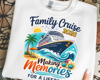 Crucero familiar 2026 PNG, diseño de recuerdos de vacaciones (descarga digital)