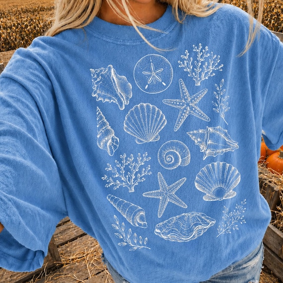 Seashell PNG, Beach Shirt Design, Summer Graphic png, Ocean Lover Gift, Sea Shell Sublimation PNG, Vacation Shirt, Womens Beach PNG