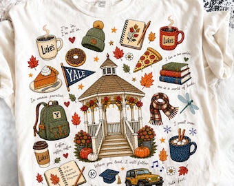 Stars Hallow PNG Autumn Festival Gilmore Girls Gilmore Ghouls Fall Coffee Books Pumpkin Gazebo Dragonfly Inn Cozy Reader Book Lover Fan Gift