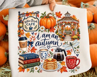 Gilmore Girls PNG, I Am an Autumn PNG, Stars Hollow Shirt, Lukes Diner, Fall Coffee PNG, Cozy Autumn Sublimation, Gilmore Girls Gift