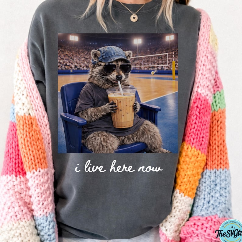 Funny Sarcastic Raccoon Volleyball Mom, Travel Volleyball,volleyball ...