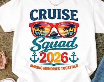 Cruise Squad 2026 PNG, Family Vacation Shirt Design (Digital Download)
