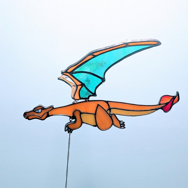 ALLEEN 3D Charizard gebrandschilderd glas PATROON - Digitale download