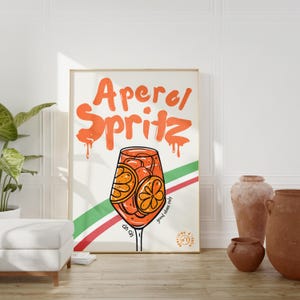 GROVBLE Aperol Girlande Set - 2 Stück Party Deko Mit Orangen Design Für Sommer & Karneval
