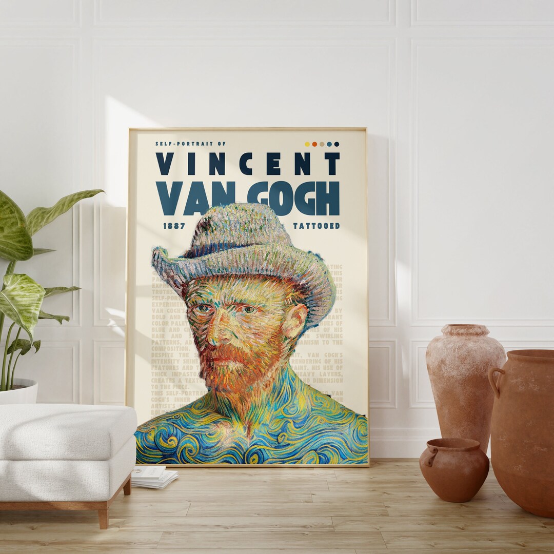Vincent Van Gogh Selbstportrait Poster, Van Gogh Print ...