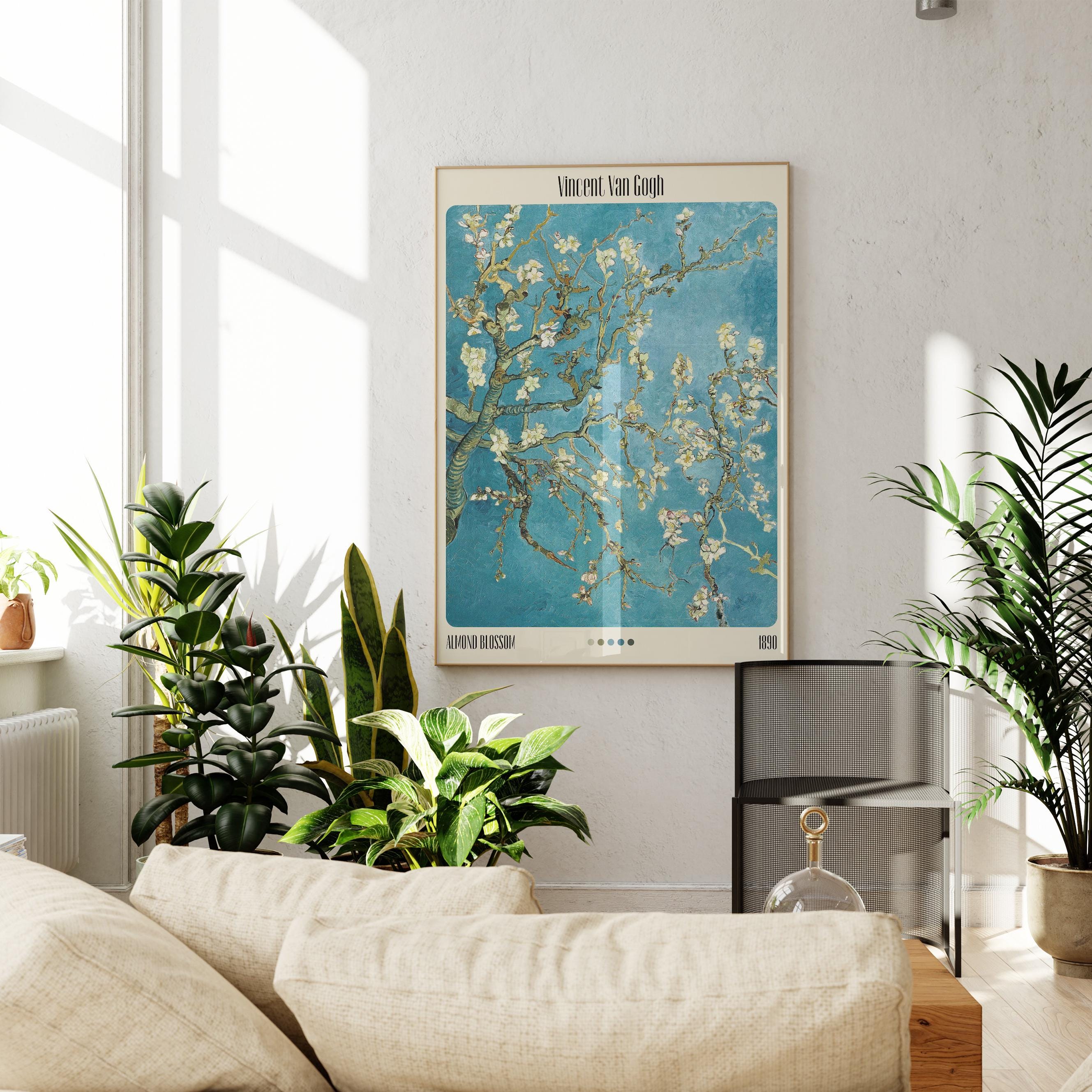 Van Gogh Riesenposter „Mandelblüten“ (140x100 Cm) Inkl. 20 Tesa Powerstrips – Wandfertiges Kunst-Poster