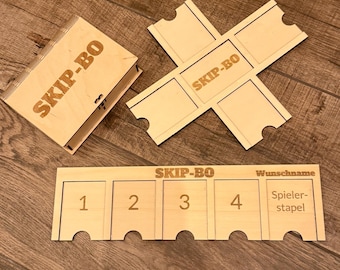 Suportes de madeira para cartas e bandejas de jogos – compatíveis com Skip-Bo
