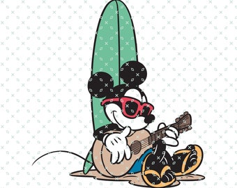 Mickey Mouse Surfing, Mickey Mouse Retro Surf, Magic Kingdom, Family Trip, Custom Family Theme Park Trip, Mouse Summer, Digital Download