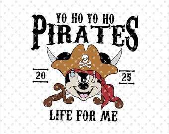 Yo Ho Yo Ho A Pirate's Life For Me 2025, Mickey Pirates Png, Mickey and Minnie Mouse Pirate Themed, Magic Castle Pirate Cruise Gift Bundle