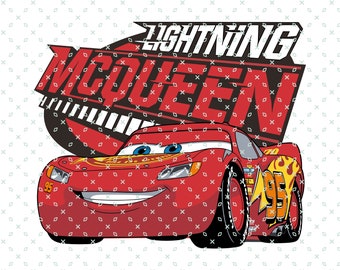 Cars McQueen, Cars Png, Lightning McQueen Png, Think Fast Cars Png, Png Svg Cars Sublimation Design, Digital File Png Svg, Instant Download