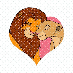 Simba and Nala Love Png, Lion King, Lion King Png, Animal Kingdom, Nala Png, Nala Svg, Simba Svg, Simba Png, Lion King Sublimation for Png