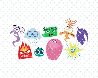 Inside Out 2 PNG SVG, Inside Out 2 Anger, Joy, Disgust, Sadness, Fear, Ennui, Envy, Embarrassment, Anxiety, Nostalgia, Faces, Multiple File