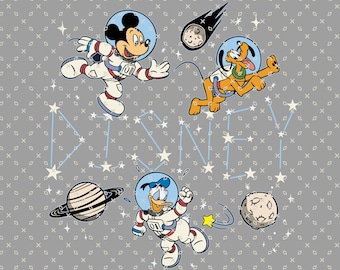 Mouse and Friends Space Mountain Png, Mouse and Friends Silhouette, Retro Mouse and Friends Png, Mickey Space Png,Png Files For Sublimation