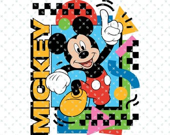 Mickey Mouse con colores reconfortantes, Mickey Mouse retro (en formato PNG), Vacaciones familiares, Viaje familiar (en formato PNG), Modo vacaciones (en formato PNG), Reino Mágico (en formato PNG), Mickey de los 90 (en formato PNG)